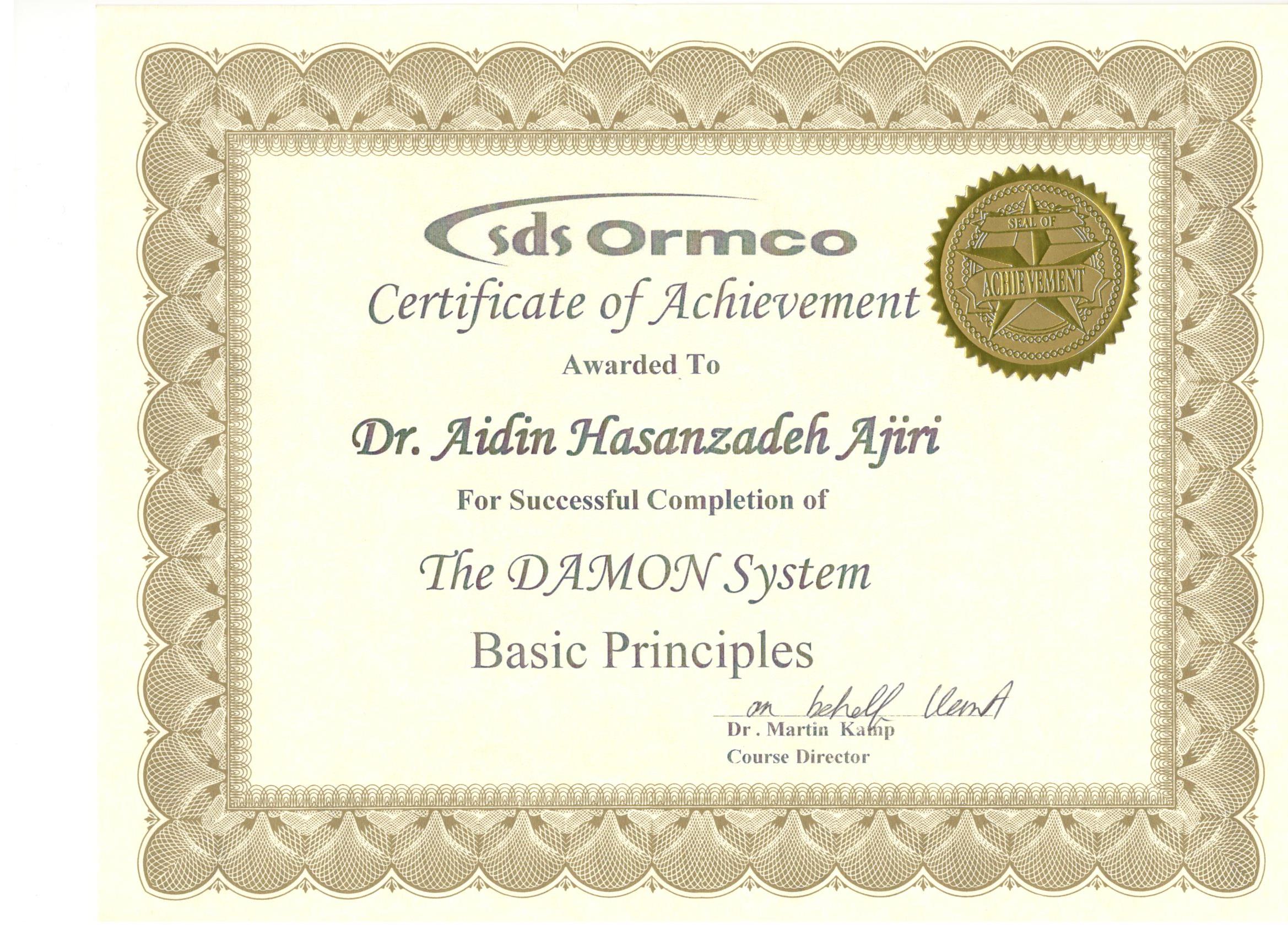 certificate